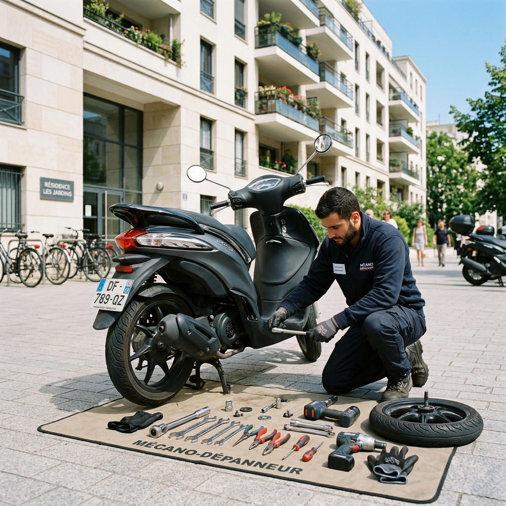 Changement Pneu Scooter à Domicile